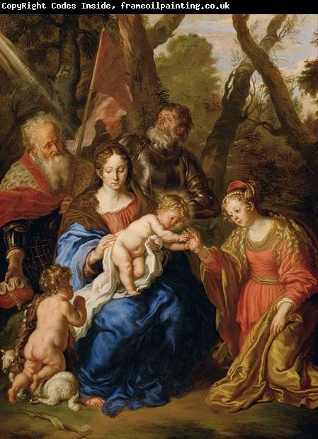 SANDRART, Joachim von Mystische Verlobung der Hl. Katharina und die Hll